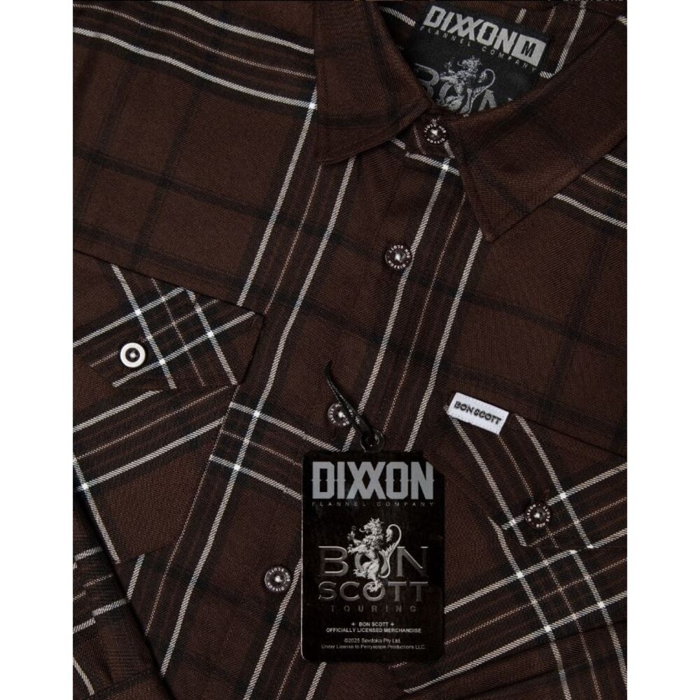 DIXXON Flannel Sz L Bon Scott Touring AC/DC ACDC Dirty Deeds TNT Highway to Hell - Picture 2 of 3